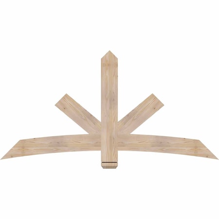 Ekena Millwork Alberta Smooth Timber Gable Bracket, Douglas Fir, 72"W x 36"H x 1 1/2"D x 5 1/2"F, 12/12 Pitch GBW072X36X0206ALB00SDF